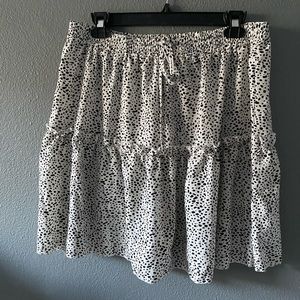 High Waist Dalmatian ruffle skirt
